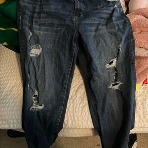 Maurices Distressed Denim Capris